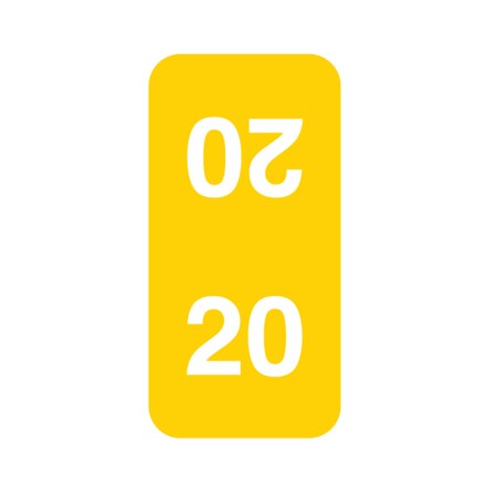 2020 Smead Year Bands 1/2 X 1 Yellow W/Black
